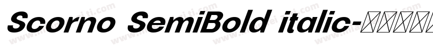 Scorno SemiBold italic字体转换